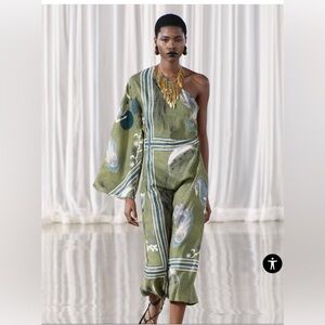 ZARA COLLECTION PRINTED ASYMMETRIC DRESS NWT